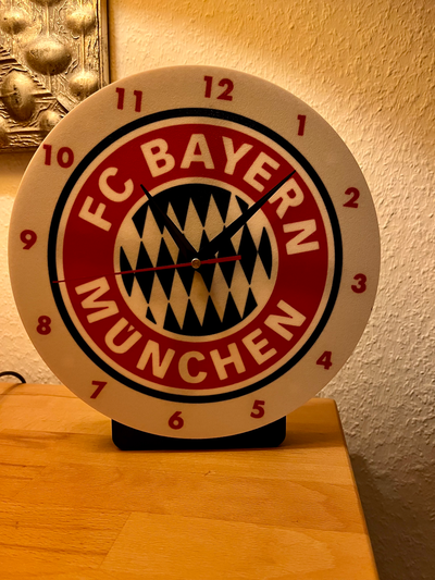 logo reloj by escafandra autónoma casa decoración reloj bayern munich fc p ej dortmund stuttgart bremen schalke 04 dresde dinamo fútbol fútbol hamburgo hsv frankfurt unidad vfl bochum 1fck borussia mnchengladbach 3d print model - Mito3D