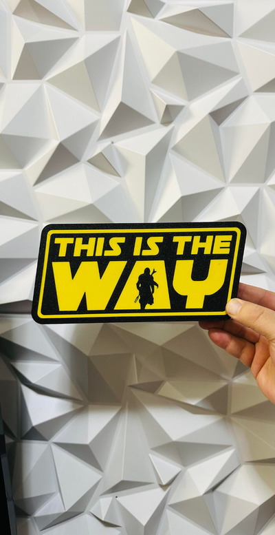 is caixa luz by williams indústrias casa decoração estrela guerras caminhada arte natal 2023 mandaloriano mando amarelo yoda boba 3d 2d parede placa 3d print model - Mito3D