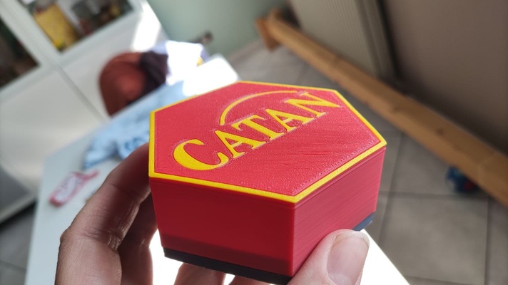 catan player pieces holder remixed by miziomon toys & games board settlersofcatan boxholder 3d print model - Mito3D