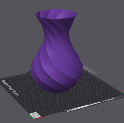 poly vase twist by 3d-additive manufacturing household decor pla 3d print model - Mito3D