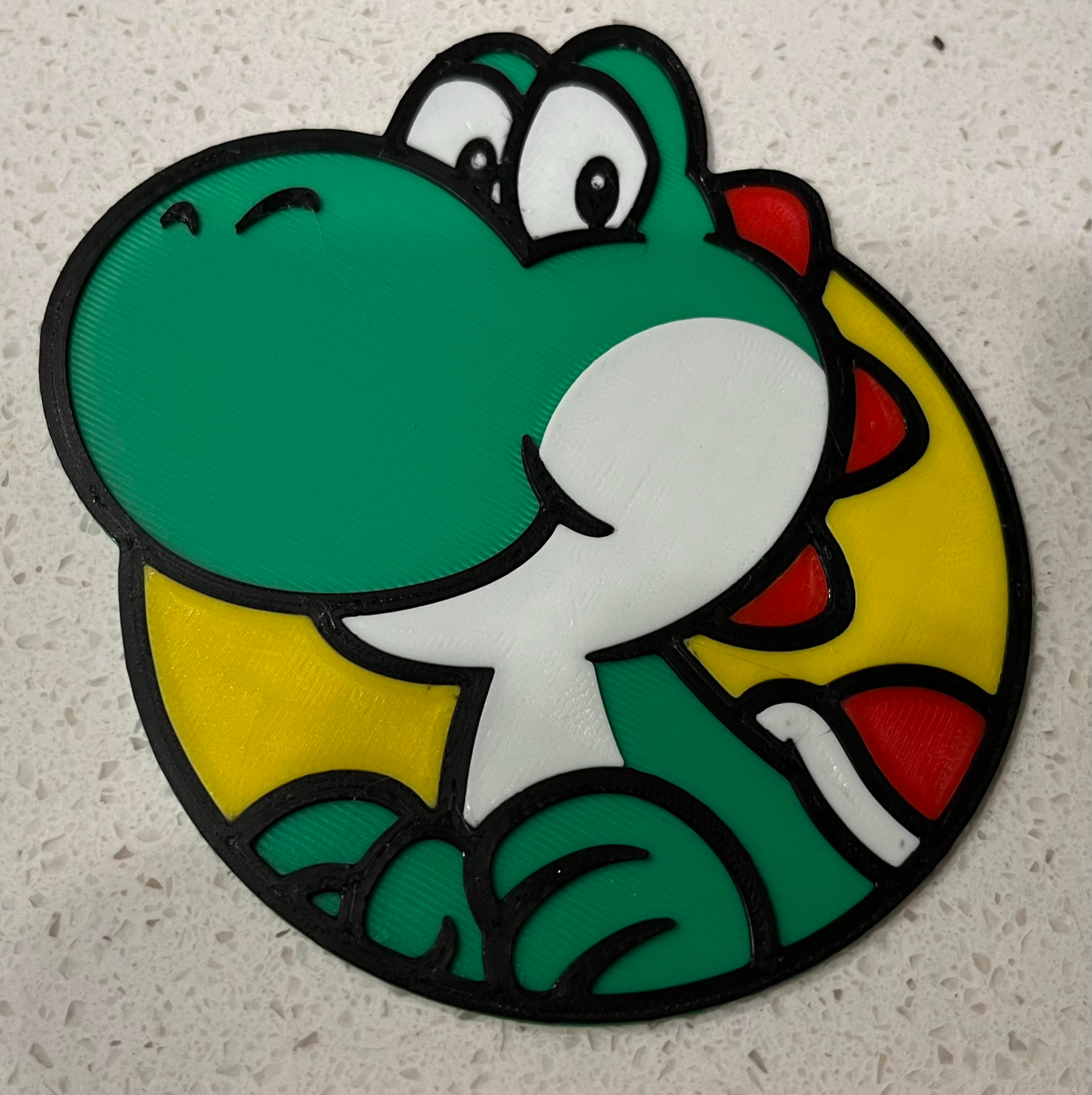 yoshi 2d arte muraria by melkin03 parete 3D print model - Mito3D