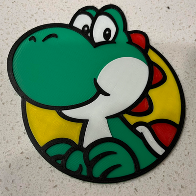 yoshi 2d arte parede by melkin03 3d print model - Mito3D