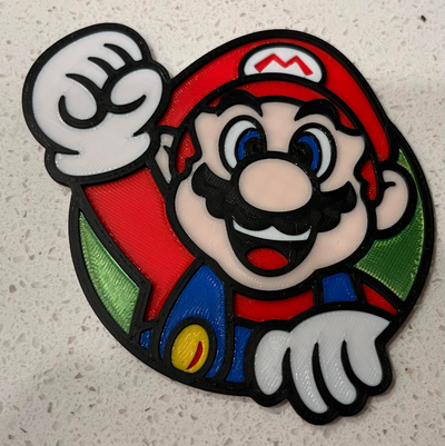 mario 2d wandkunst by melkin03 kunst mauer 3d print model - Mito3D