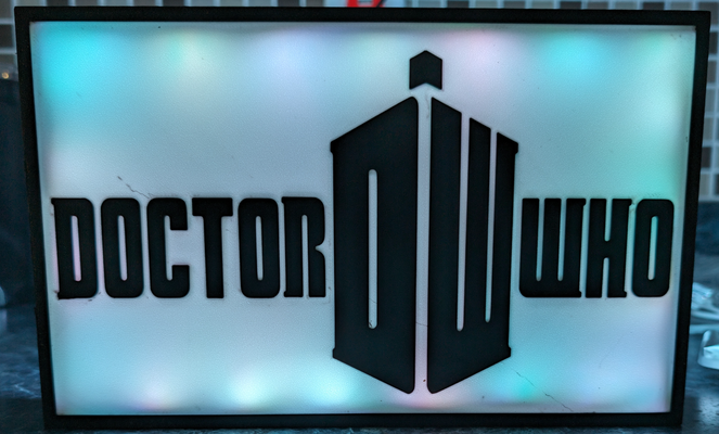 arzt who leuchtkasten by mjharrop kunst zeichen logos bbc tardis logo 3d print model - Mito3D