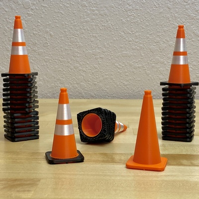 1 10 ölçek 28 inç trafik koni renkli yüksek by datryhard22 hobi kendin yap rc konisi ölçekli model 3d print model - Mito3D