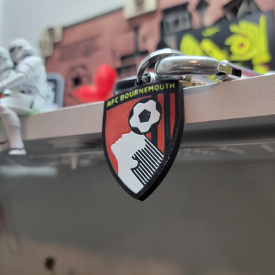 afc bournemouth kirschen schlüsselbund neu gemischt by lutscher holzarbeiten kunst zeichen logos abonnieren liga premierleague fußball 3d print model - Mito3D