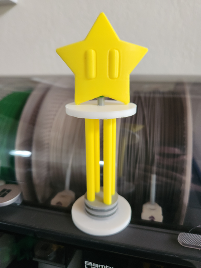 súper estrella trofeo by quemado arte modelos mario concurso felicidades 3d print model - Mito3D