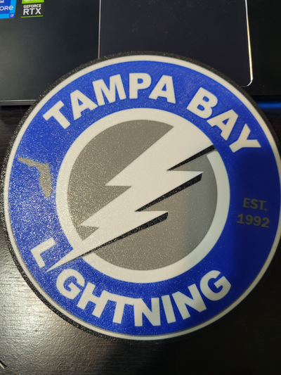 tampa baie foudre boite lumière panneau by lckaley ménage décor tampabay boîte hockey 3d print model - Mito3D