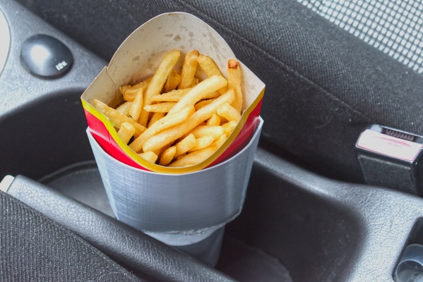 carro suporte fritas by cubiv passatempo faça veículos salgadinhos mcdonalds batatas 3d print model - Mito3D