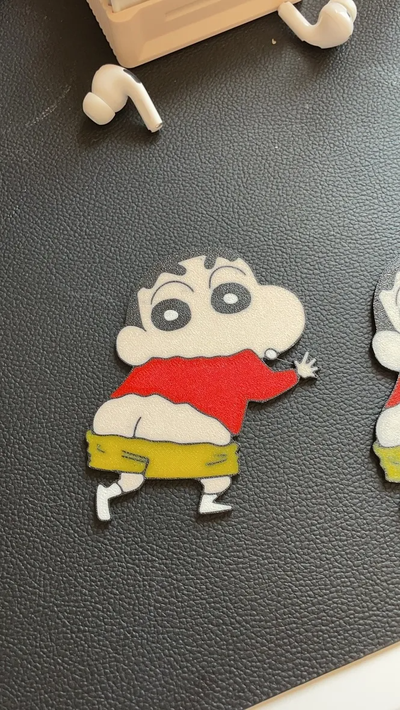 shin chan abzeichen by kunst münze anime 3d print model - Mito3D