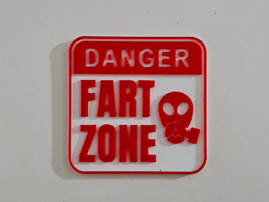 danger fart zone - sign by dubmehard art signs & logos caution warning fartzone 3d print model - Mito3D