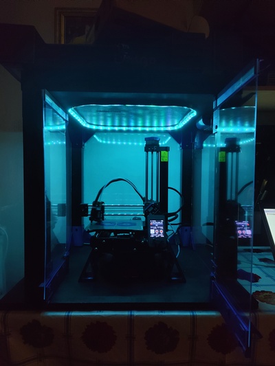 lack light mini+ remixed by elpollodiablo 3d printer accessories ikea led enclosure ikealack ledstrip ledholder prusamini ikealackenclosure 3d print model - Mito3D