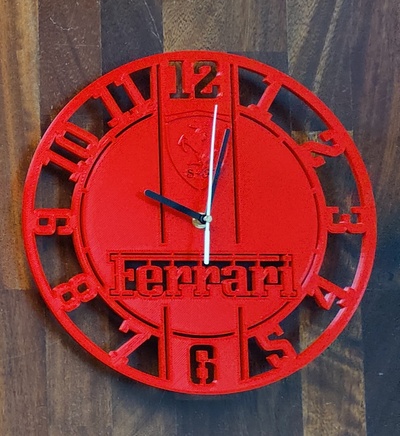 ferrari's clock by elpollodiablo art models formula1 ferrari orologio scuderiaferrari 3d print model - Mito3D