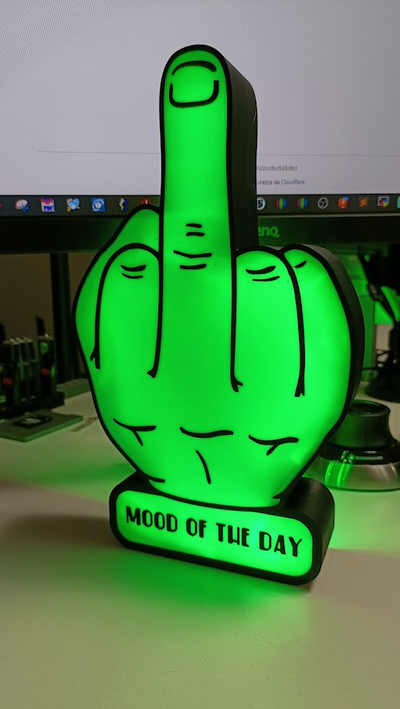 mood of day - lightbox by piraz help3d art signs & logos led sign ledlamp tabletop 3d print model - Mito3D