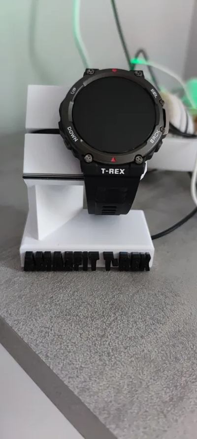 amazfit r-rex smartwatch stand by thedecember87 hobby & diy electronics organizer 3d print model - Mito3D