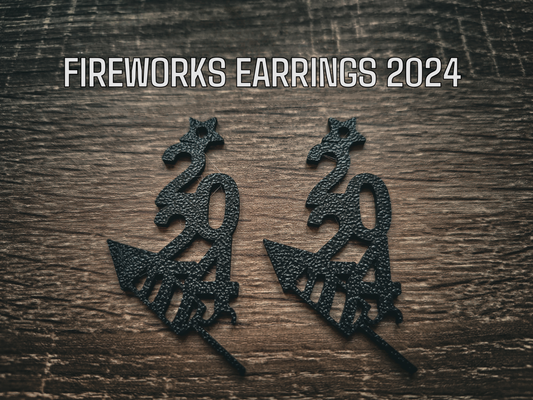 feux d'artifice boucles d'oreilles 2024 fête by conclusion mode 3d print model - Mito3D