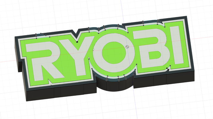 3dprintbox - ryobi light box lamp by art signs & logos lightbox logo ryobilogo 3d print model - Mito3D