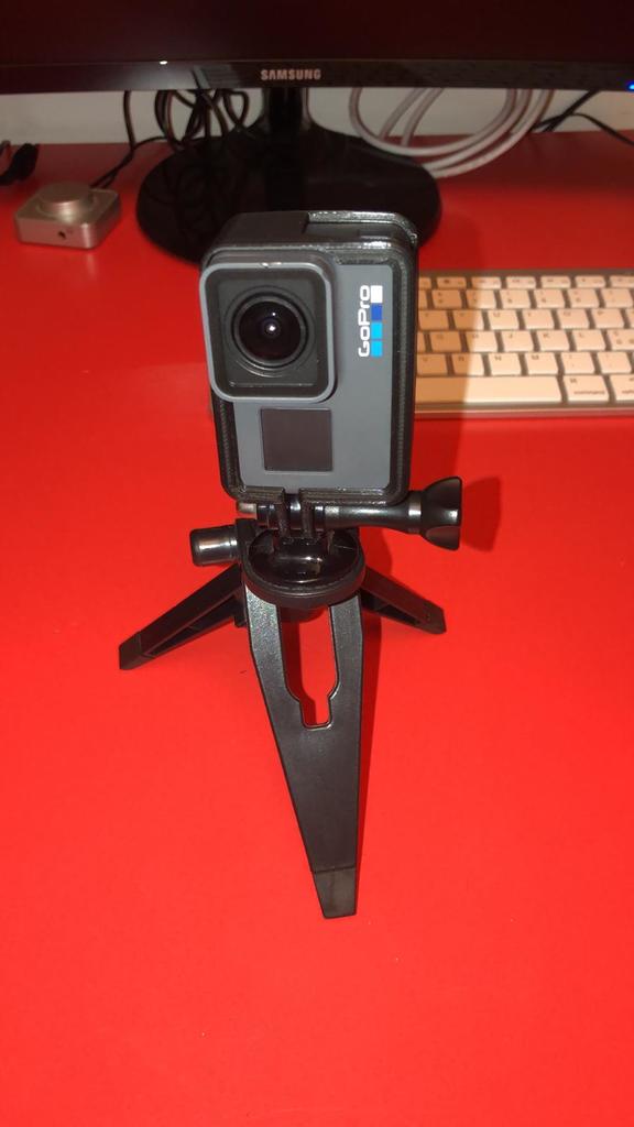 gopro hero 5 6 7 vertical frame by 3d garage tools gadgets gopromount thingiverse 3D print model - Mito3D