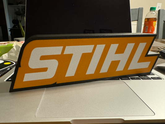 3dprintbox - stihl light box lamp by art signs & logos chainsaw lightbox 3d print model - Mito3D