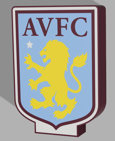 epl aston villa lightbox by dannazione passatempo fai sport all'aperto calcio ams 3d print model - Mito3D