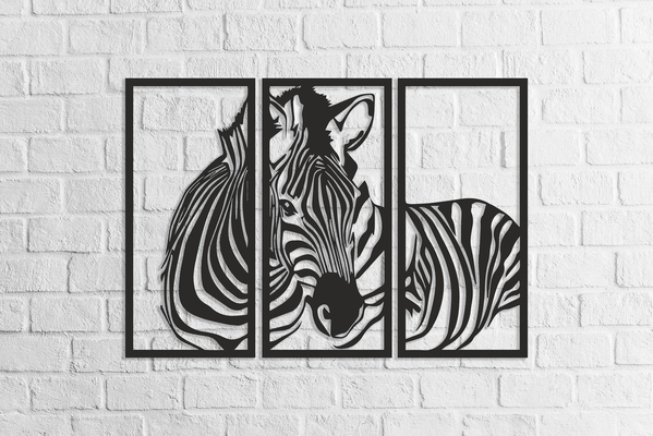 mauer kunst zebra by maegu 2d tätowierung 3d print model - Mito3D