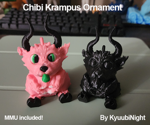 chibi krampus ornement by kyuubinight miniatures créatures noël décoration vacances holidays2023 décor 3d print model - Mito3D