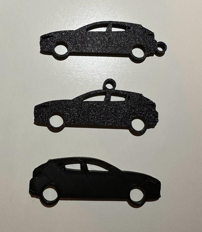 mazda 3 hatchback llavero by cuerpo hoja arte señales logos mazda3 llave anillo cadena accesorio 3d print model - Mito3D