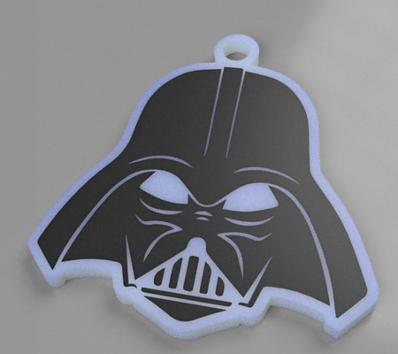 porte clés dark vader original étoile guerres thème by alexandre passion 3d imprimante accessoires dark vador étoiles chaveiro clé 3d print model - Mito3D