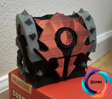 world of warcraft horde chest remixed by 3dmn props & cosplays wow treasure game storage cool ams hero villain death orignal vanilla functional 3d print model - Mito3D