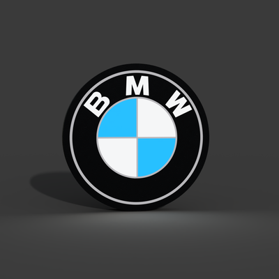 bmw leuchtkasten led lampe by braga3dprint kunst modelle wagen marke logo fan art licht lichtkunst box gelenktyp lampenkasten leopard mehrfarbig gleiche schicht ams 3d print model - Mito3D