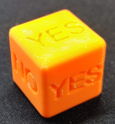 karar zar yes no by yardım oyuncaklar oyunlar k6dice evetnodice şans rpg rpgdice 3d print model - Mito3D