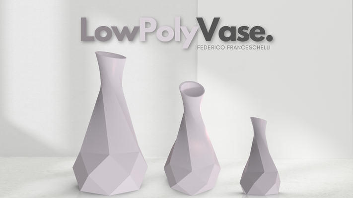 poly vase by franceschellifederico haushalt dekor haus hausdekor blume tasse lowpoly lowpolyart low 3d print model - Mito3D