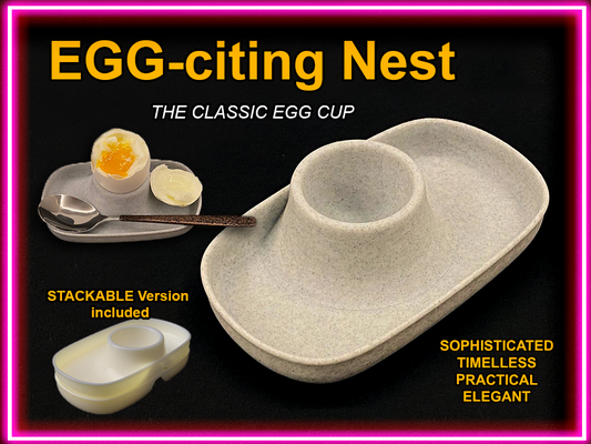 egg cup - egg-citing nest by wing-art household house models box dispenser dropper chicken chickenegg chickens eggs classic kitchen vintage timeless elegance elegant practical accessories print accessory home organizer kitchentool kitchentools table tool tools kitchenorganization kitchenorganizer 3d print model - Mito3D