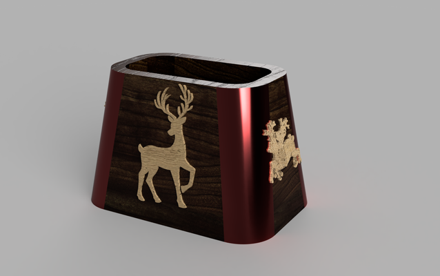 natale decorazione remixato by vachaljan17 domestico arredamento renna 2023 vaso decorazioninatalizie 3d print model - Mito3D