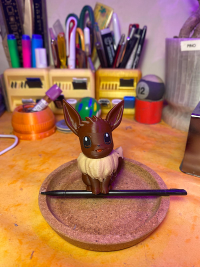 pokémon colori eevee remixado by simi brinquedos jogos personagens cutucar bola pokebola revelação azul vermelho personagem liquidificador blender3d fofa presente ventilador desenho animado personagem ams arte colecionável 3d print model - Mito3D