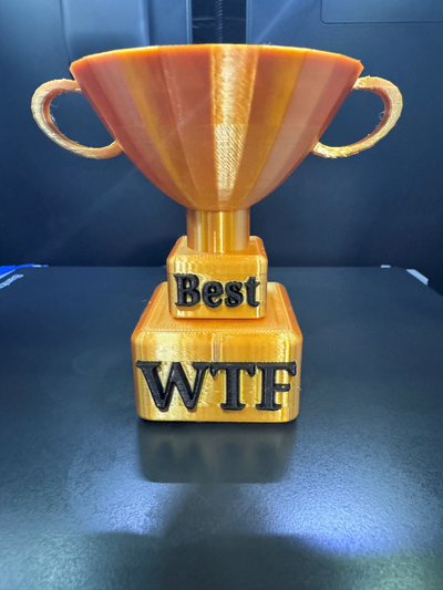 wtf trophée by big daddy art modèles concours tasse 3d print model - Mito3D