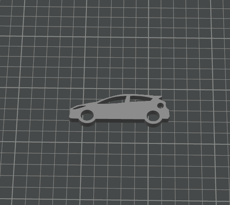 ford fiesta keychain by zmemit art models 3d print model - Mito3D