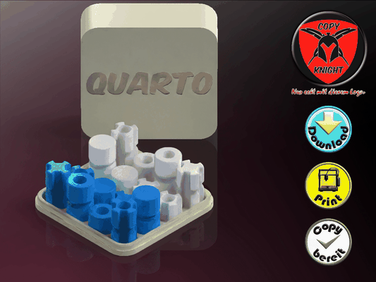 4 vince anders quartetto gioco tavolo by copyknight giocattoli giochi tavola logo regalo divertimento facile stampa easyprint 3d print model - Mito3D