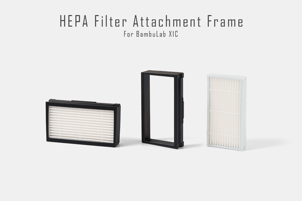 hepa filtro attaccamento telaio by 3dpf 3d stampante accessori hepafilter inserire bambulabx1c 3d print model - Mito3D