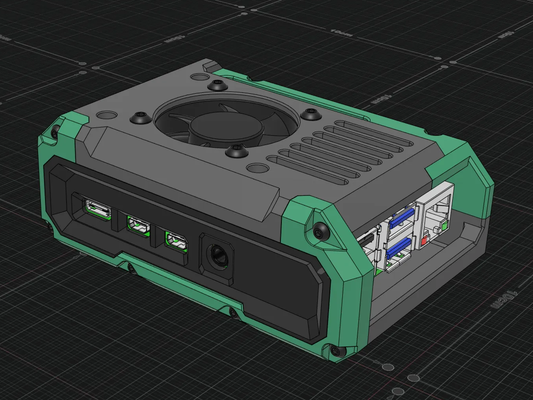 lampone pi 4 astuccio guaina by cervello scoiattolo passatempo fai elettronica pi4 rpi4 supporto raspberrypi raspberrypicase raspberrypi4 custodia klipper chiusura 3d print model - Mito3D