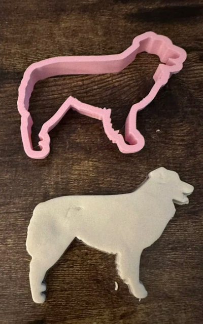 australian shepherd cookie cutter by goldiesvinyl household house models dog clay aussie 3d print model - Mito3D