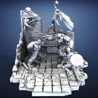 vengeurs diorama files super héros sanix3d 3d print model - Mito3D