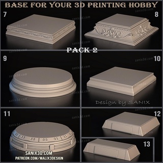 bases paquete 2 files superhéroes sanix3d 3d print model - Mito3D