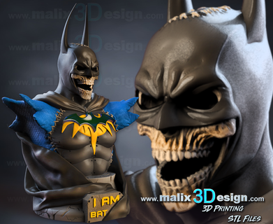Batman Büste 3d Druckdateien Superhelden sanix3d 3d print model - Mito3D
