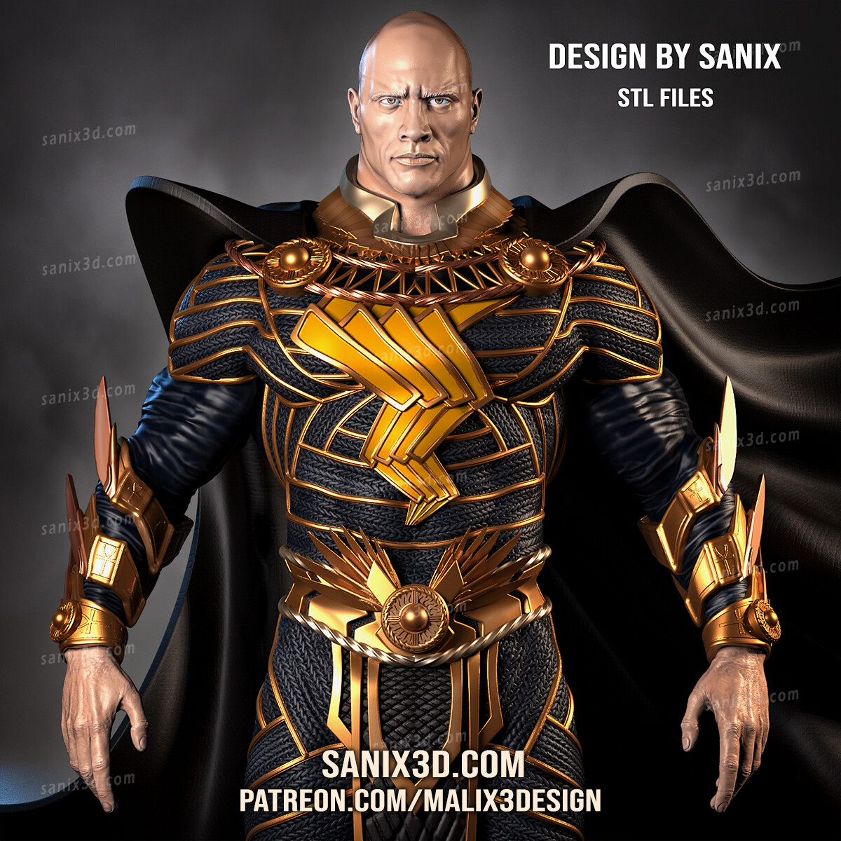 siyah Adam files süper kahramanlar sanix3d 3D print model - Mito3D