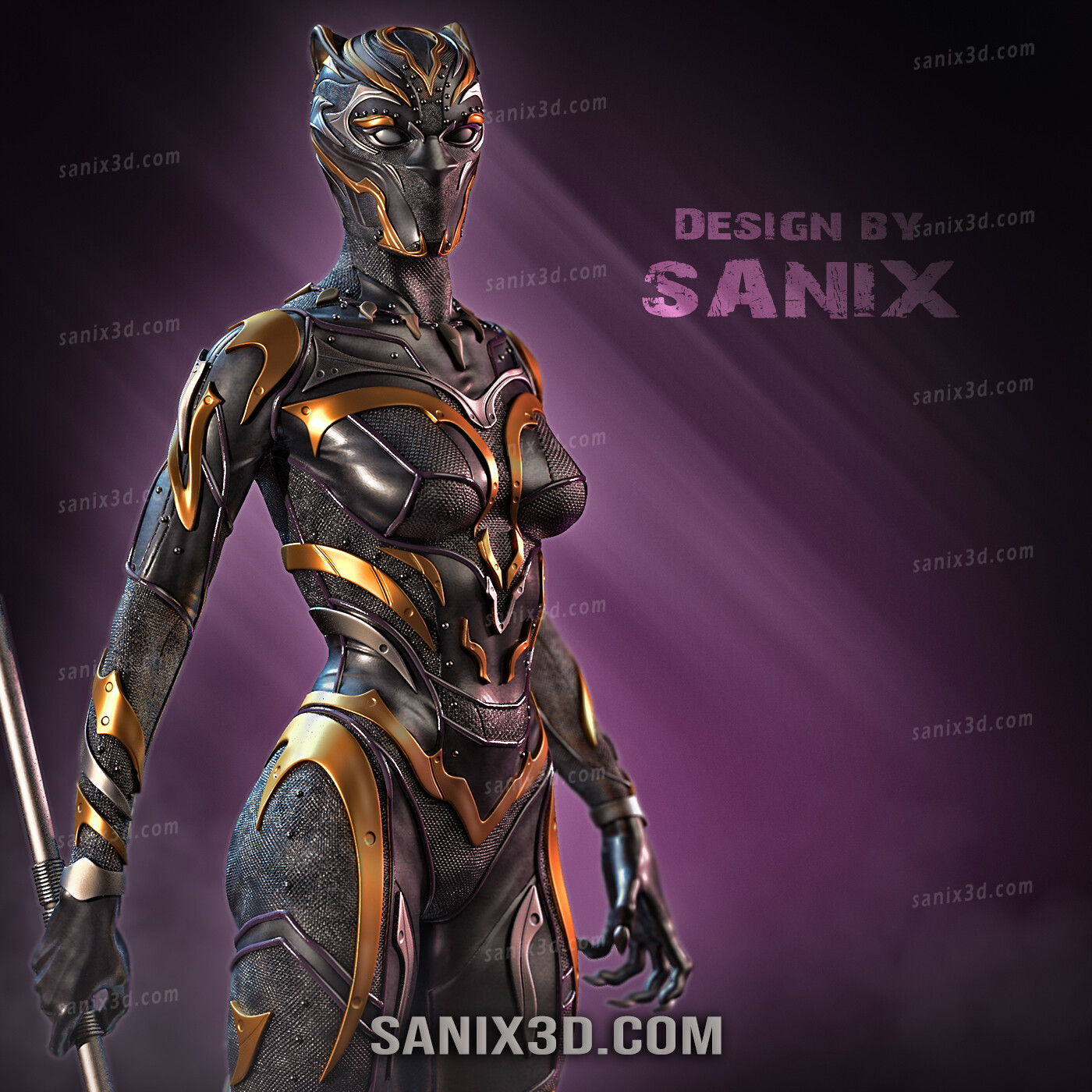 siyah panter Wakanda files süper kahramanlar sanix3d 3D print model - Mito3D