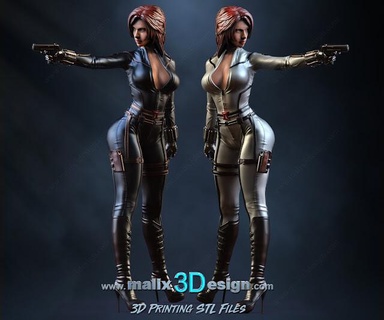 black widow - 3d printable model superheroes sanix3d 3d print model - Mito3D