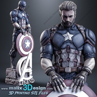 captain america figure -files superheroes sanix3d 3d print model - Mito3D