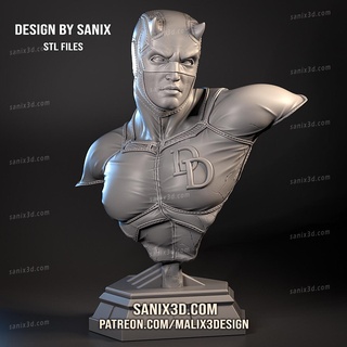 daredevil bust -files superheroes sanix3d 3d print model - Mito3D