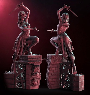 Elektra files 3d baskı süper kahramanlar sanix3d 3d print model - Mito3D